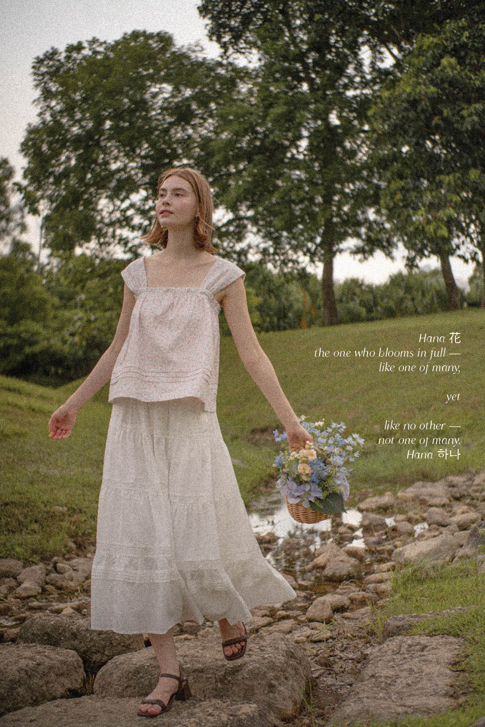 Hana Ruffle Top (Hydrangea Blue)
