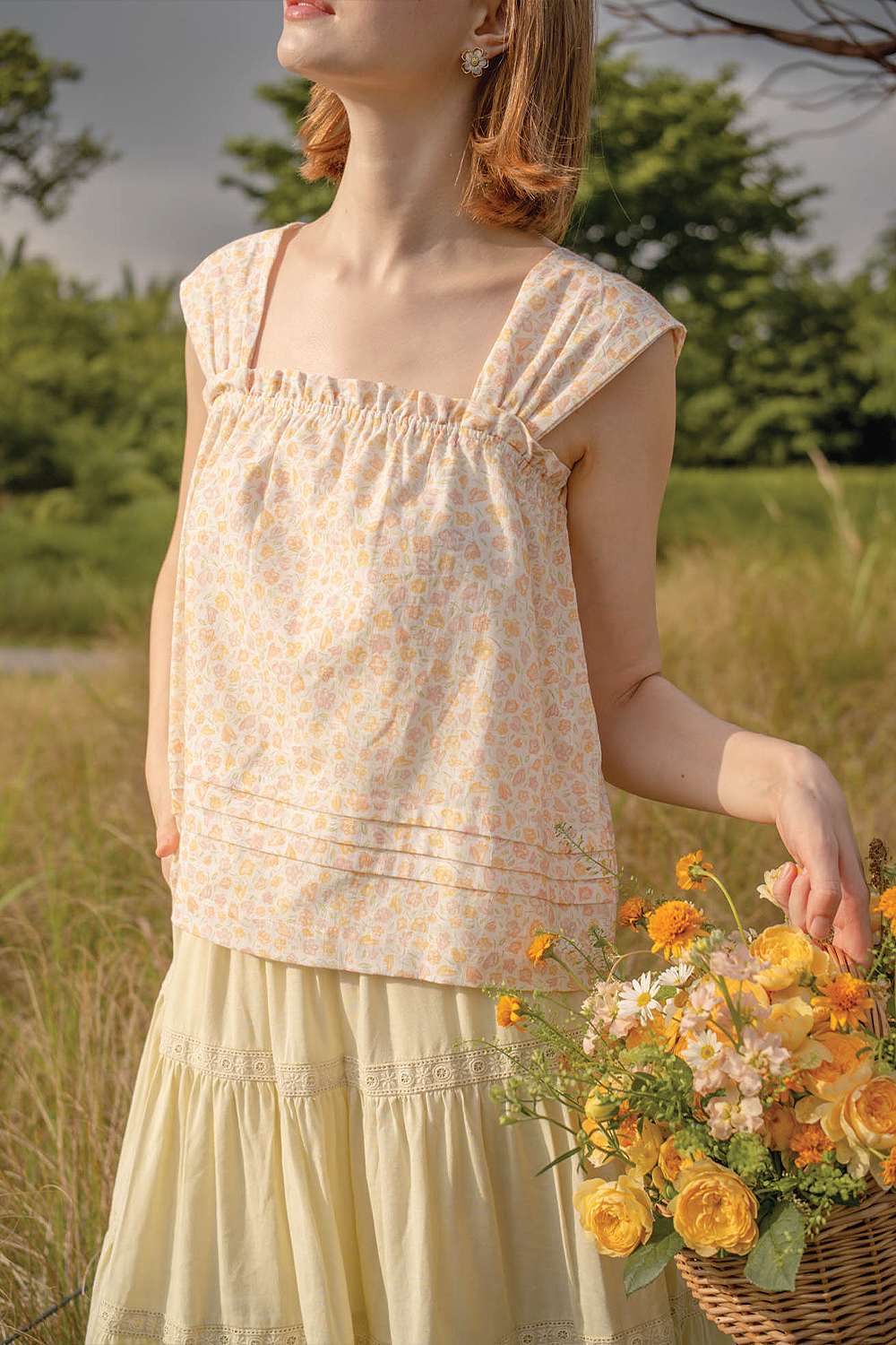 Hana Ruffle Top (Primrose Yellow)