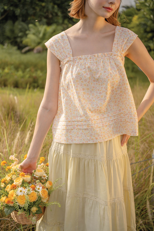 Hana Ruffle Top (Primrose Yellow)