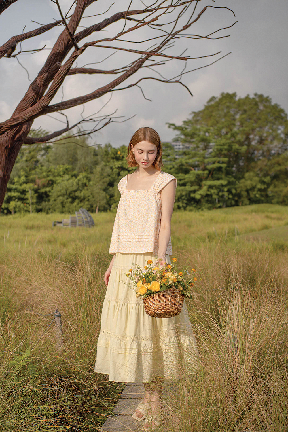 Hana Ruffle Top (Primrose Yellow)