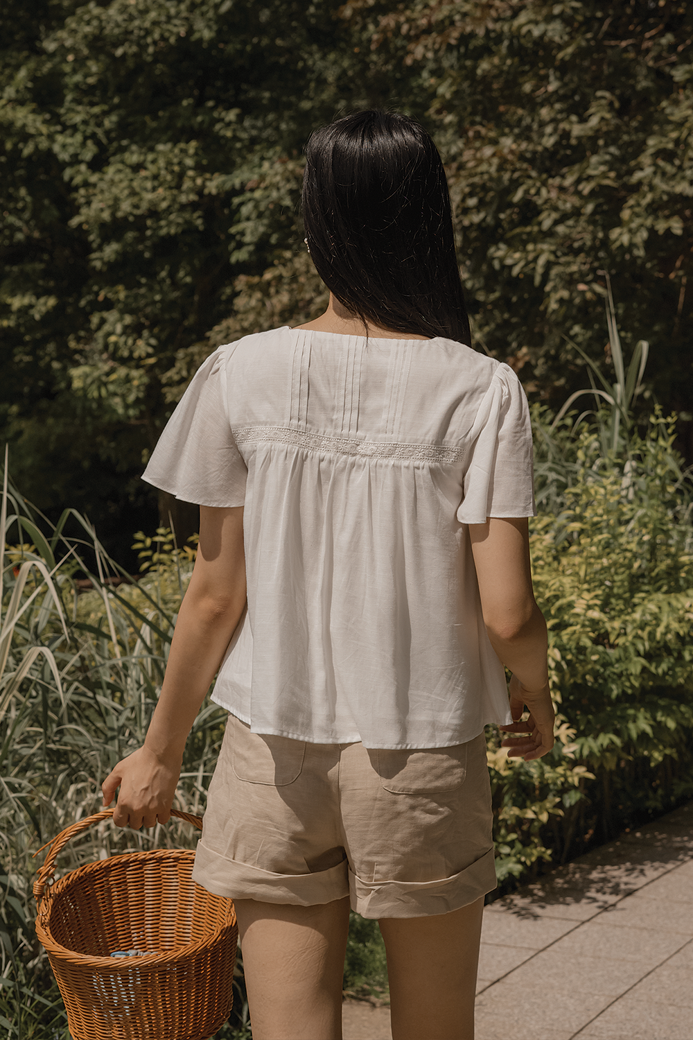 Solace Flutter Blouse (White)