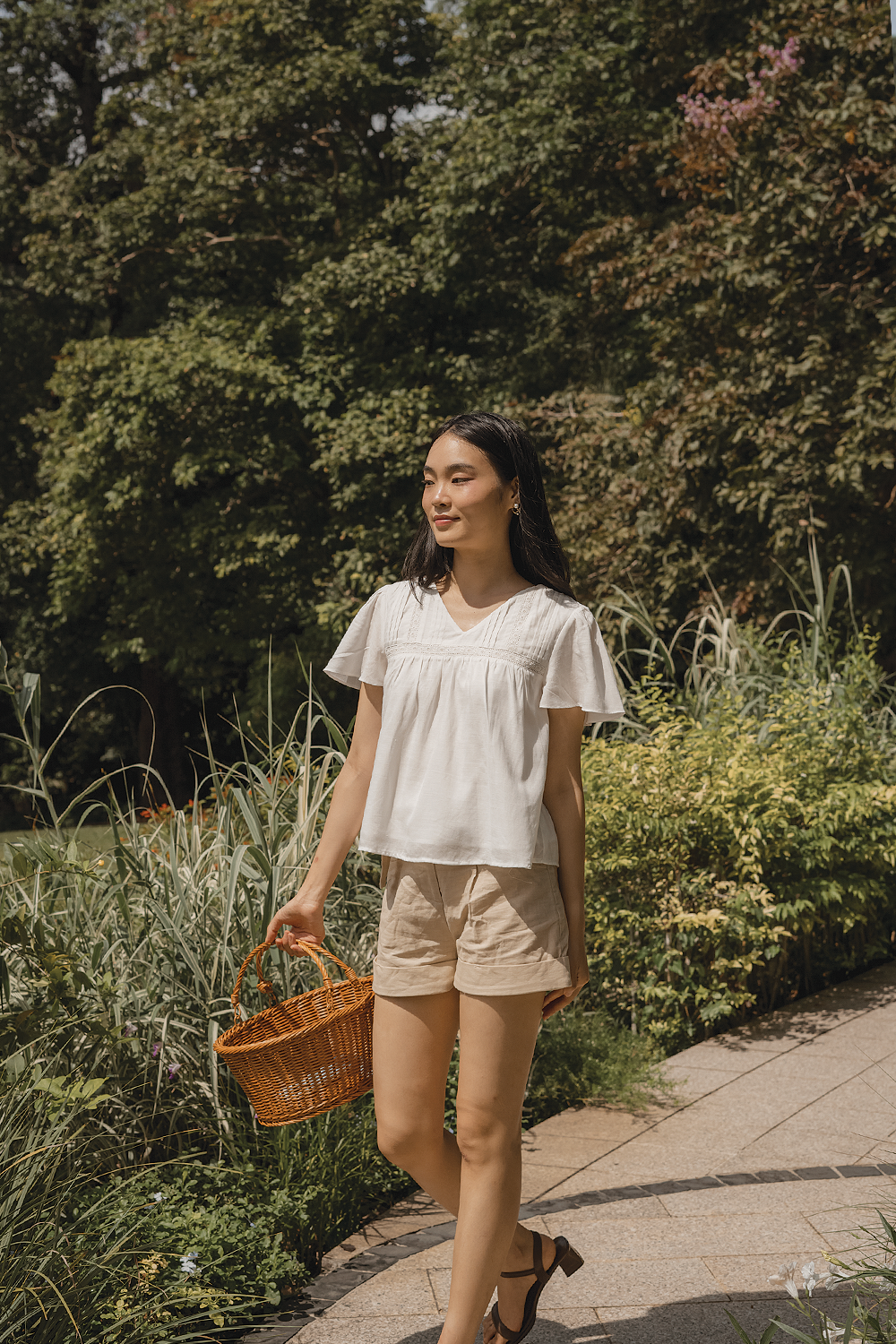 Solace Flutter Blouse (White)