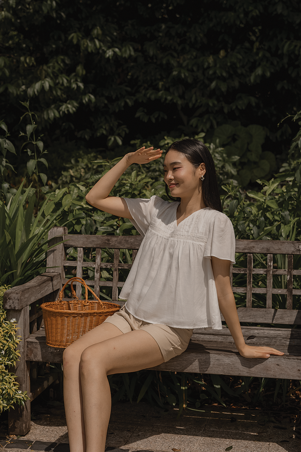 Solace Flutter Blouse (White)