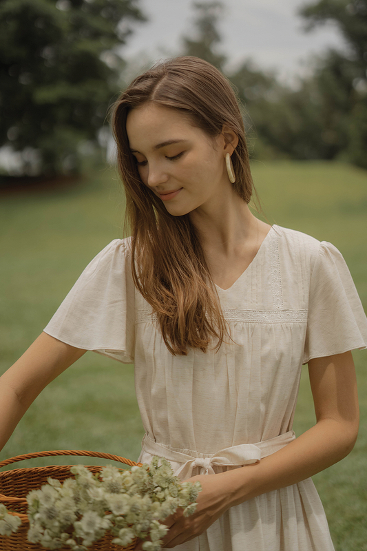 Solace Flutter Dress (Natural)