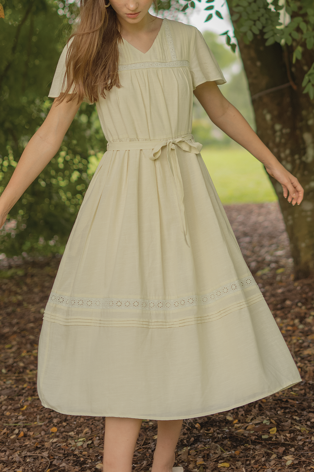 Solace Flutter Dress (Tea)