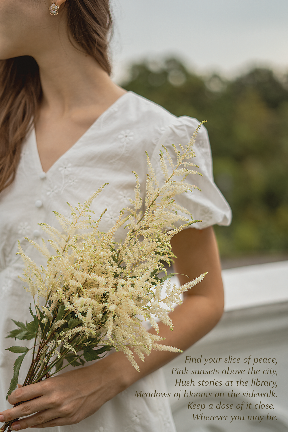 Meadows Broderie Puffy Dress (White)