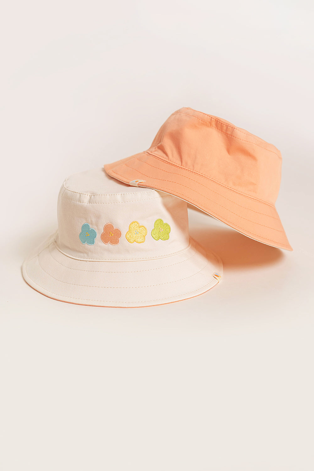 Poppy Embroidery Reversible Bucket Hat