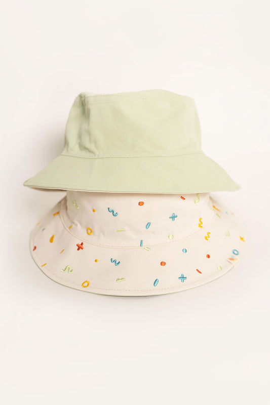 Frolic Embroidery Reversible Bucket Hat