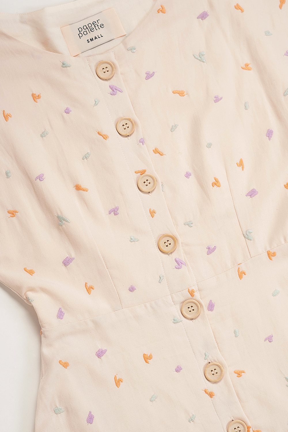 Palette Embroidery Midi Dress