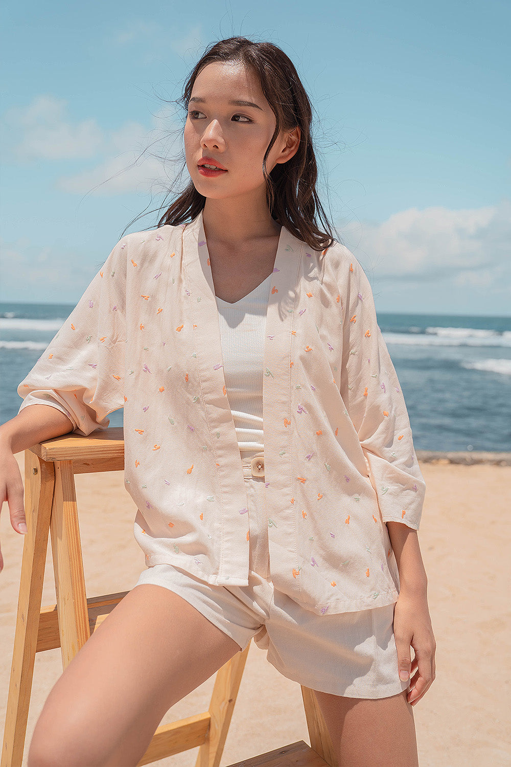 Palette Embroidery Kimono