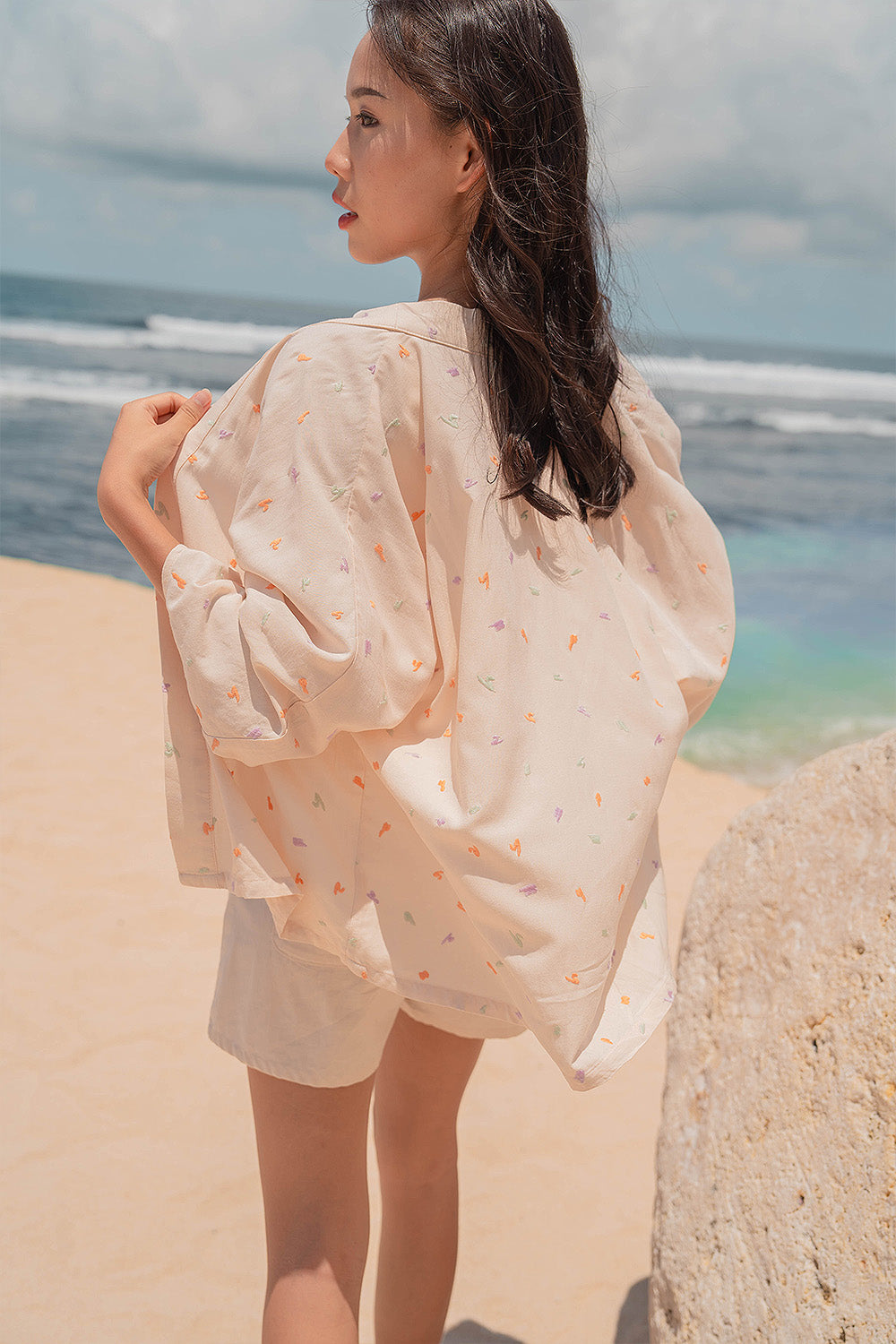 Palette Embroidery Kimono