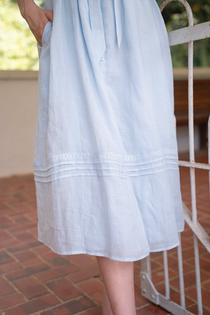 Floret Button Down Dress (Cloud Blue)