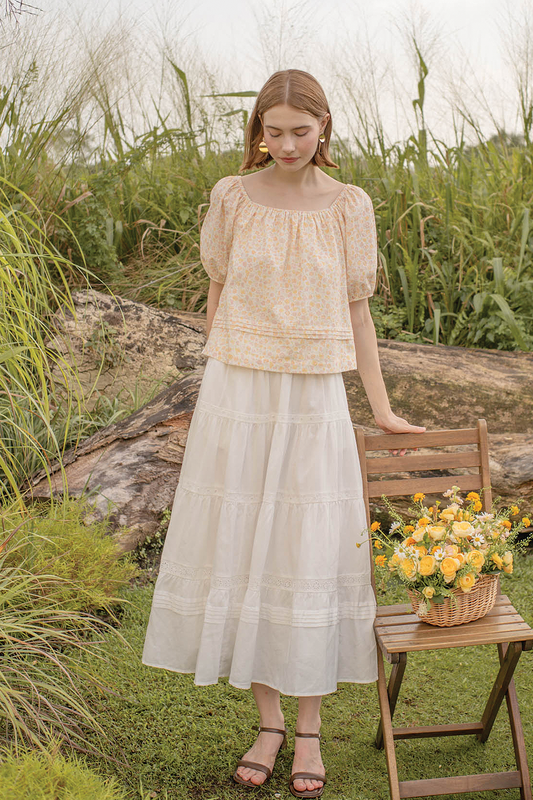 Hana Puffy Sleeved Blouse (Primrose Yellow)