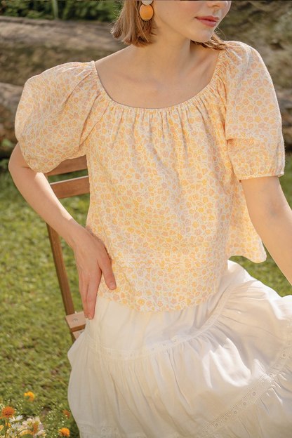 Hana Puffy Sleeved Blouse (Primrose Yellow)