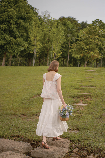 Hana Ruffle Top (Hydrangea Blue)