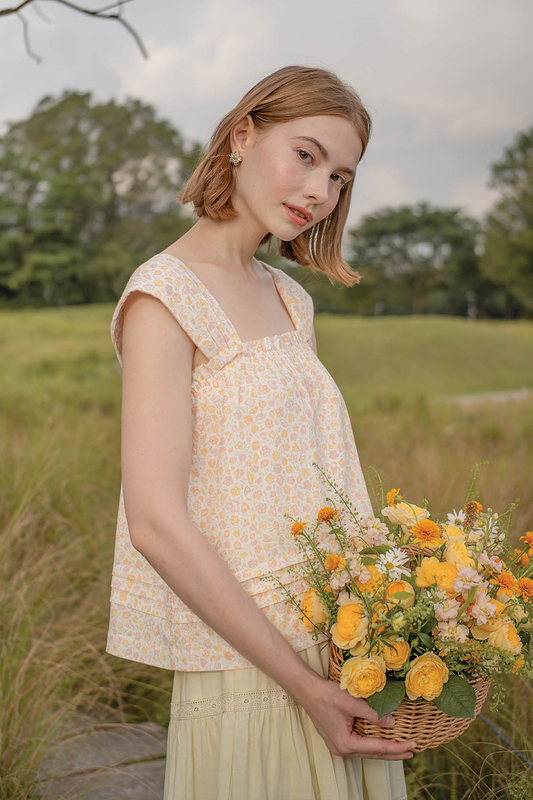 Hana Ruffle Top (Primrose Yellow)