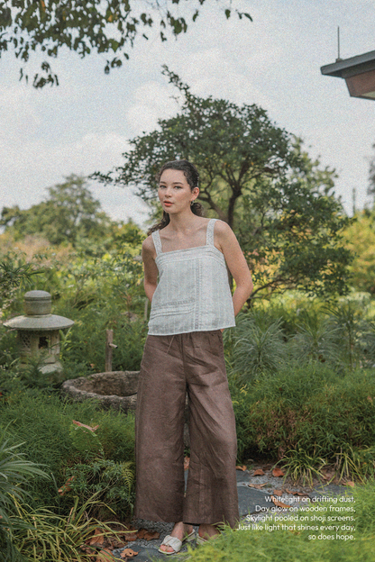 Linen Relaxed Pants (Wood)