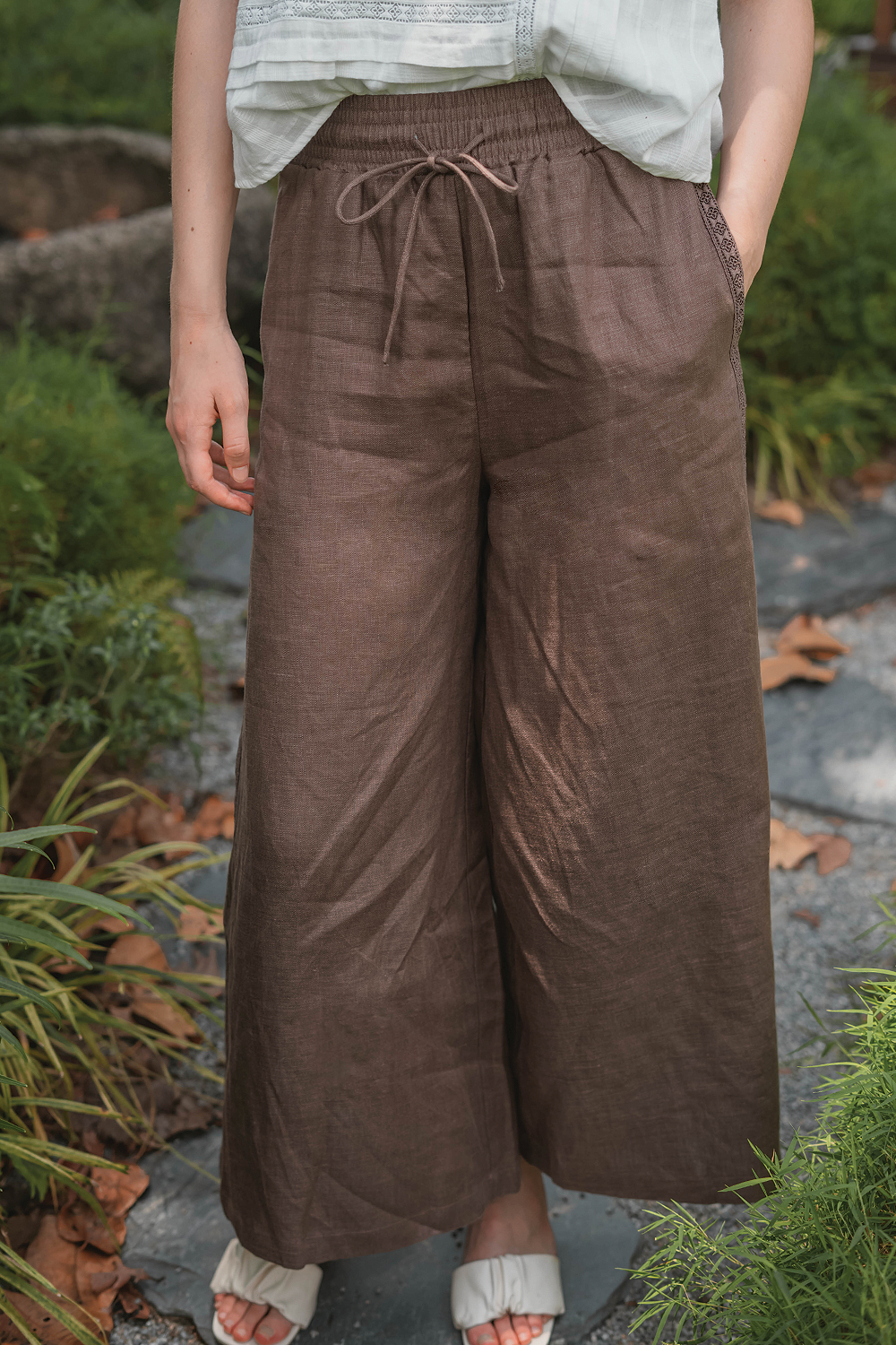 Linen Relaxed Pants (Wood)