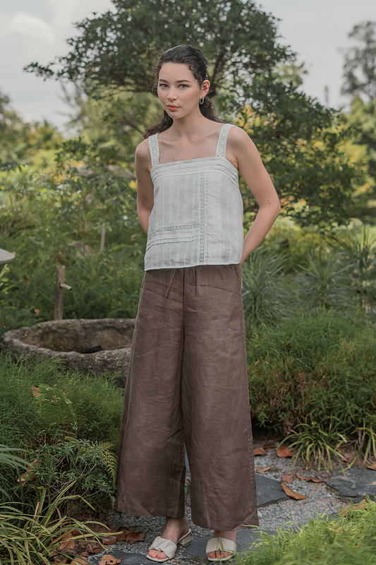 Linen Relaxed Pants (Wood)