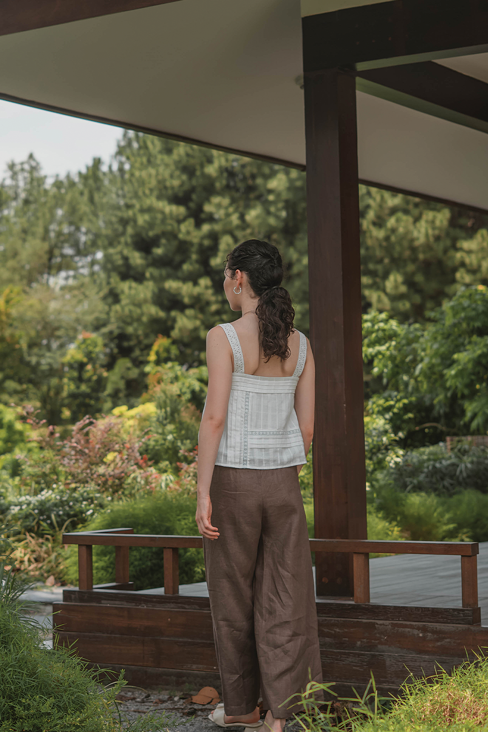 Linen Relaxed Pants (Wood)