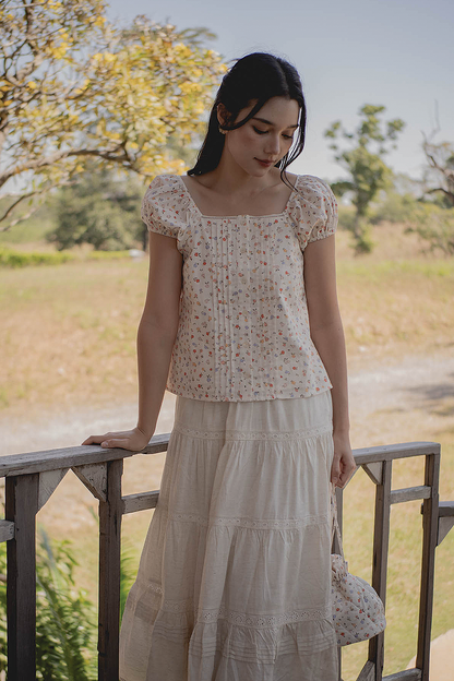 Poppies Button Blouse (Vintage Lilac)