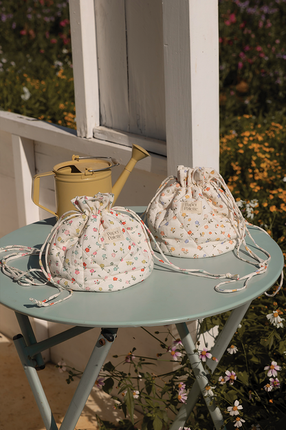 Poppies Mini Drawstring Bag