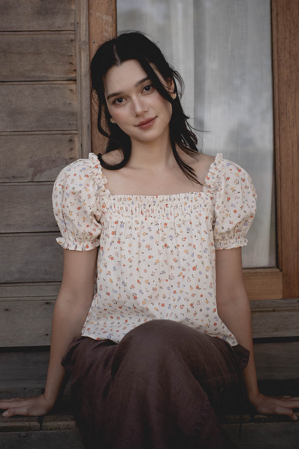 Poppies Puffy Blouse (Vintage Lilac)