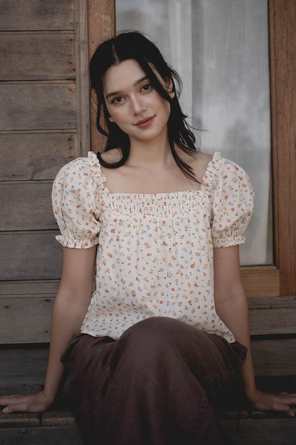 Poppies Puffy Blouse (Vintage Lilac)