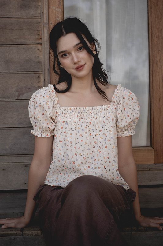 Poppies Puffy Blouse (Vintage Lilac)