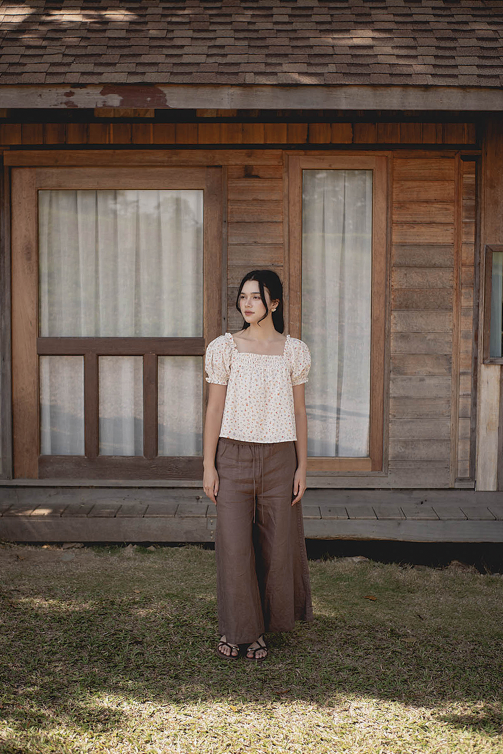 Poppies Puffy Blouse (Vintage Lilac)