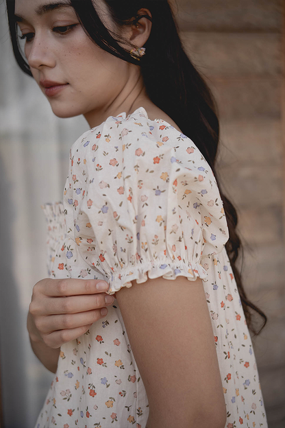 Poppies Puffy Blouse (Vintage Lilac)