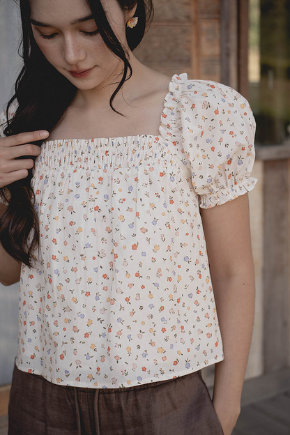 Poppies Puffy Blouse (Vintage Lilac)