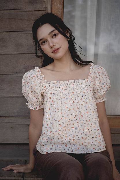 Poppies Puffy Blouse (Vintage Lilac)