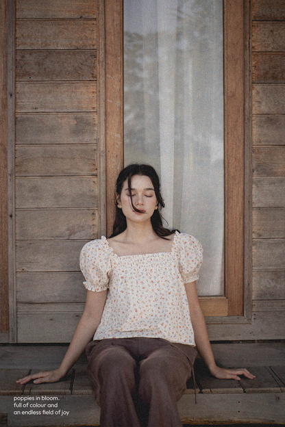 Poppies Puffy Blouse (Vintage Lilac)
