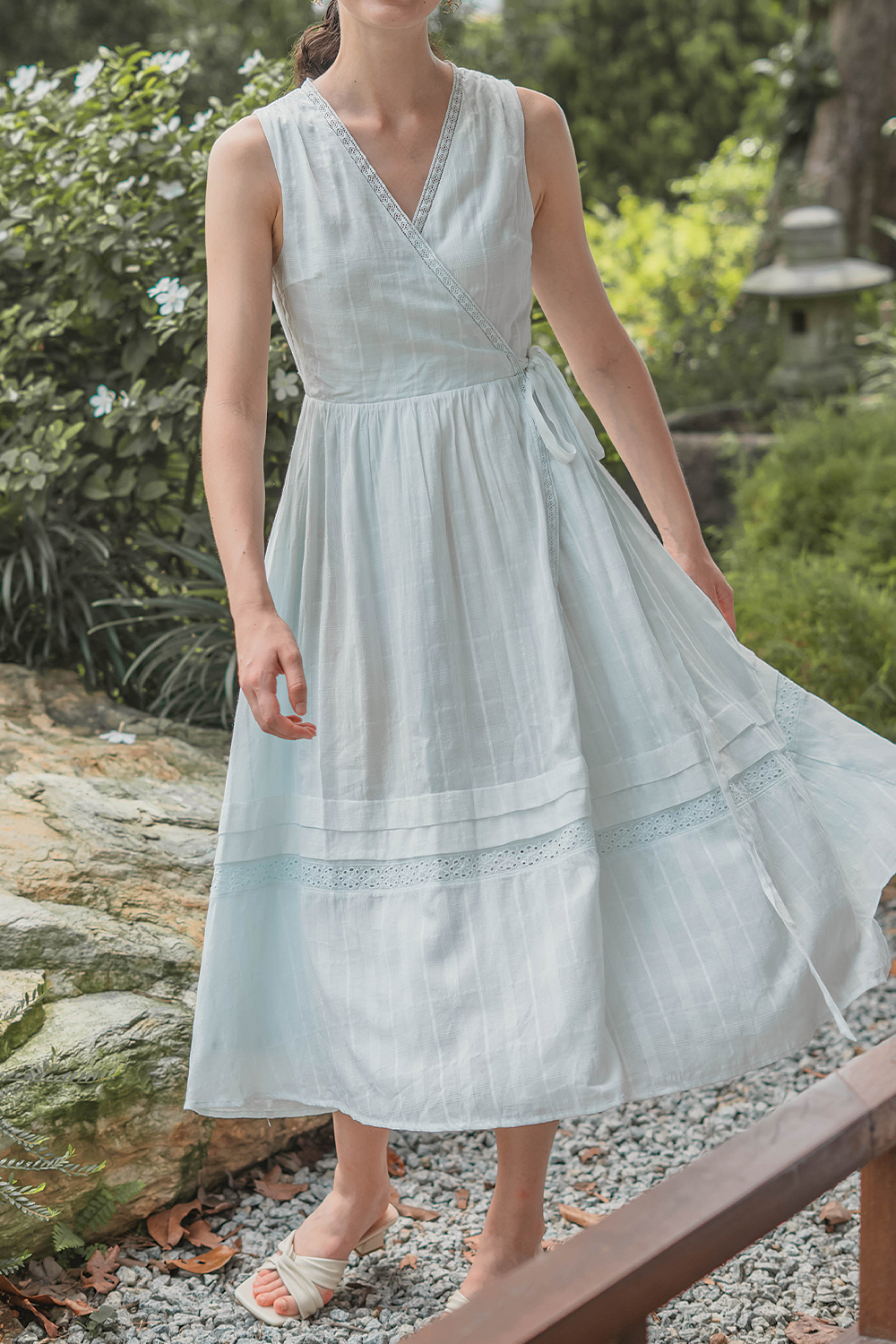 Shoji Wrap Dress (Skylight)