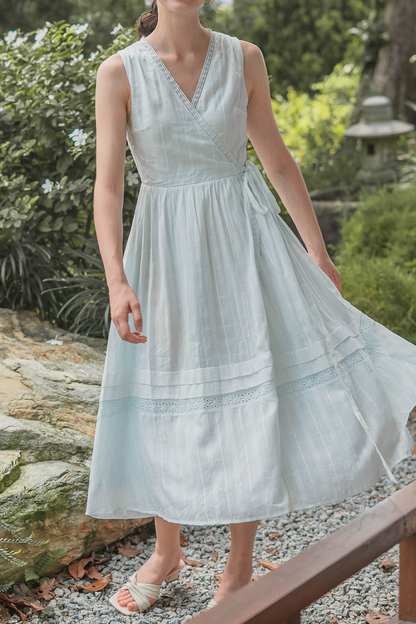 Shoji Wrap Dress (Skylight)