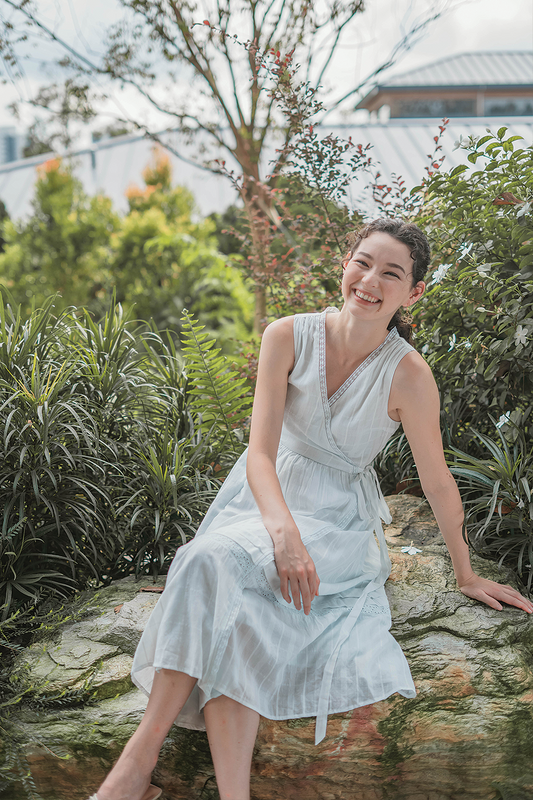 Shoji Wrap Dress (Skylight)