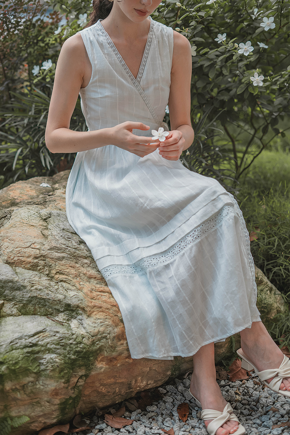 Shoji Wrap Dress (Skylight)