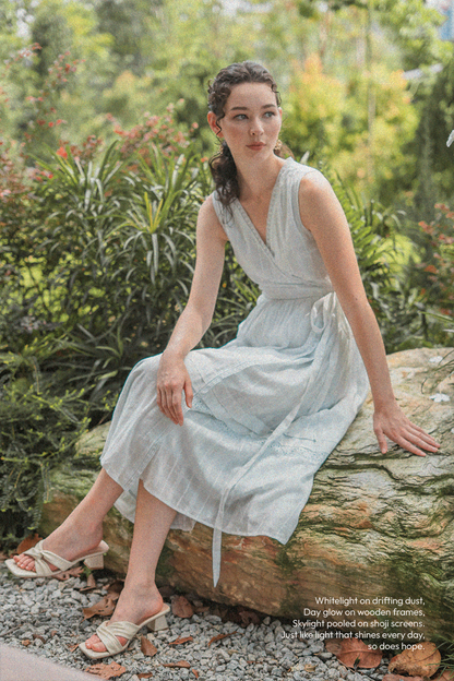 Shoji Wrap Dress (Skylight)