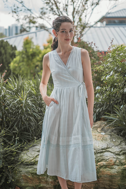 Shoji Wrap Dress (Skylight)