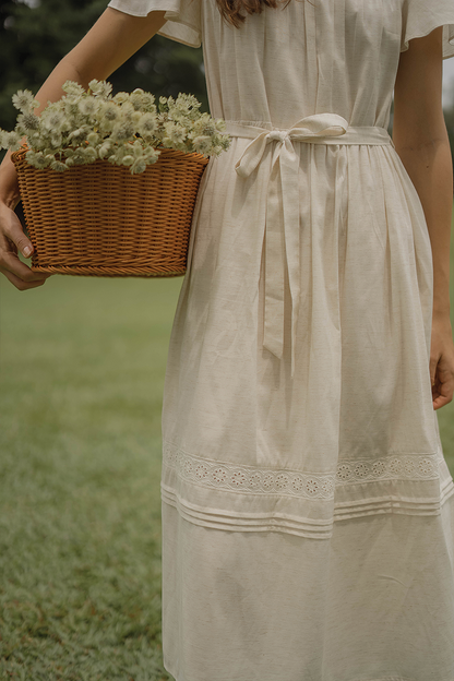 Solace Flutter Dress (Natural)