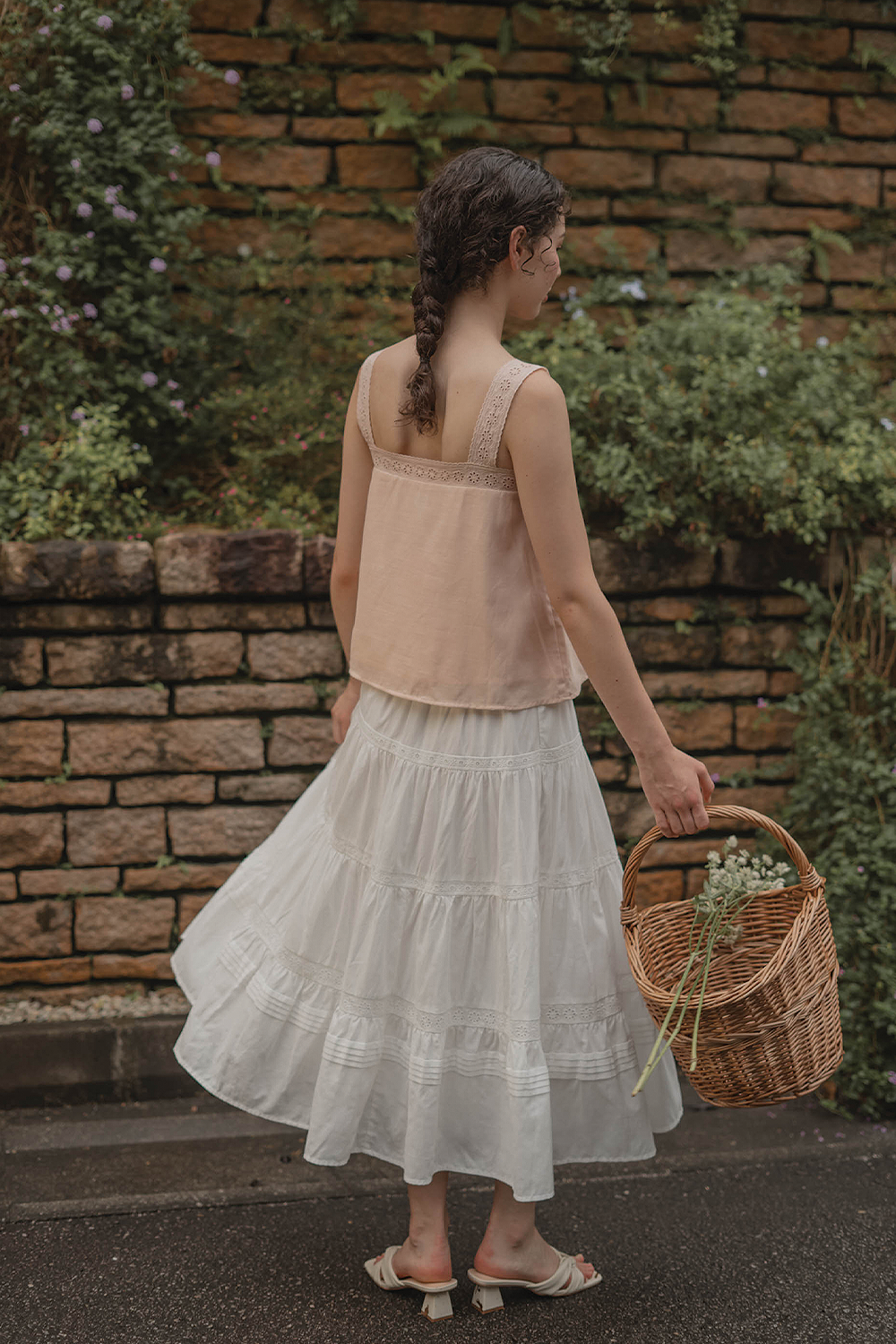 Solace Pintuck Square Top (Soft Peach)