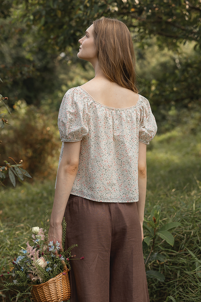 Bloom Puffy Blouse (Ivory)