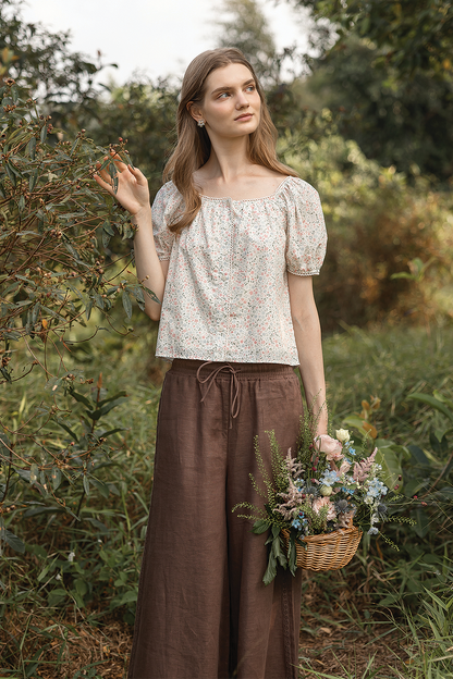 Bloom Puffy Blouse (Ivory)