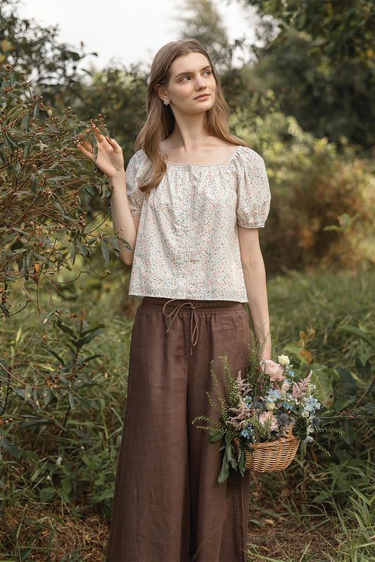 Bloom Puffy Blouse (Ivory)