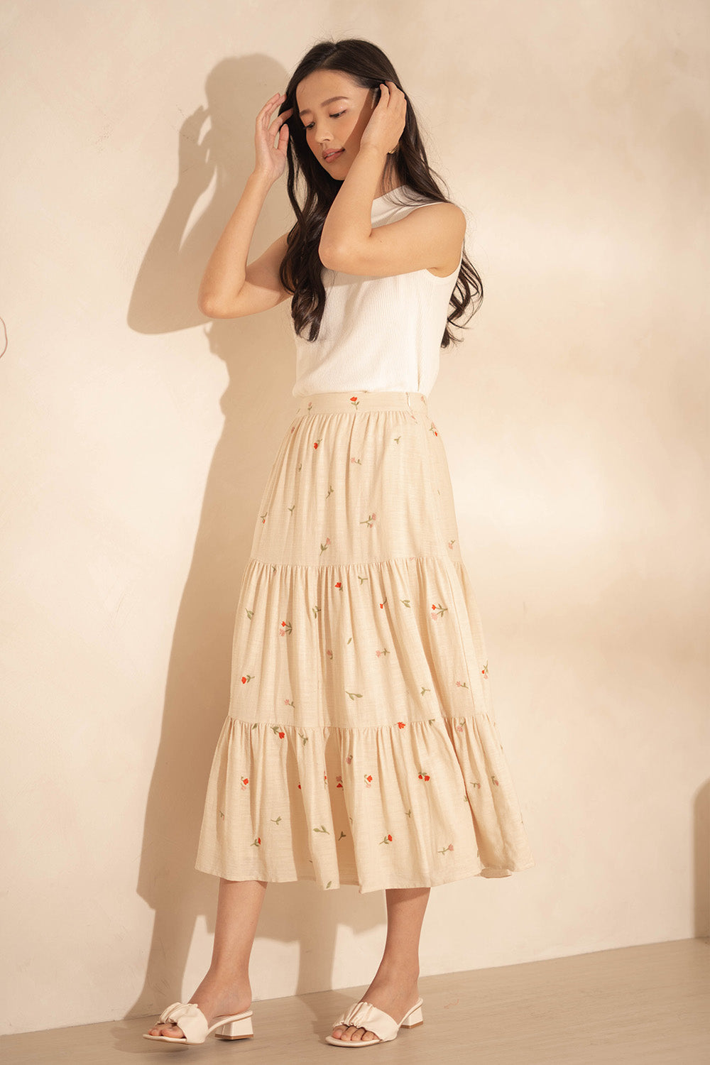 tiered maxi skirt for sale