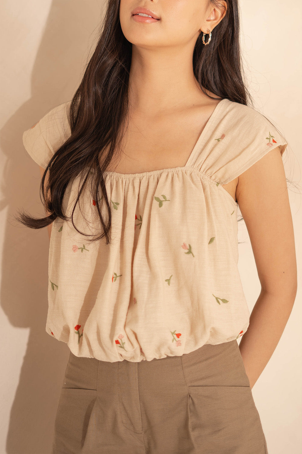 Chérie Puffy Top (Ivory) – Paper Palette Studio