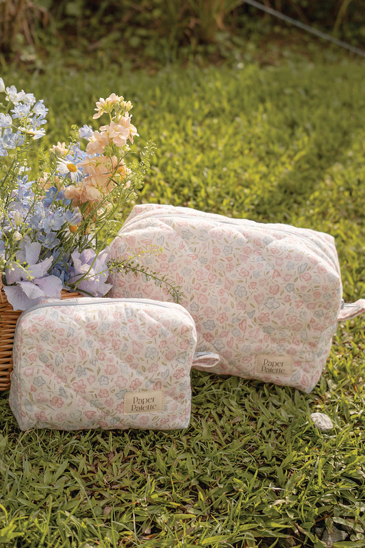 Hana Quilted Pouch (Hydrangea Blue)