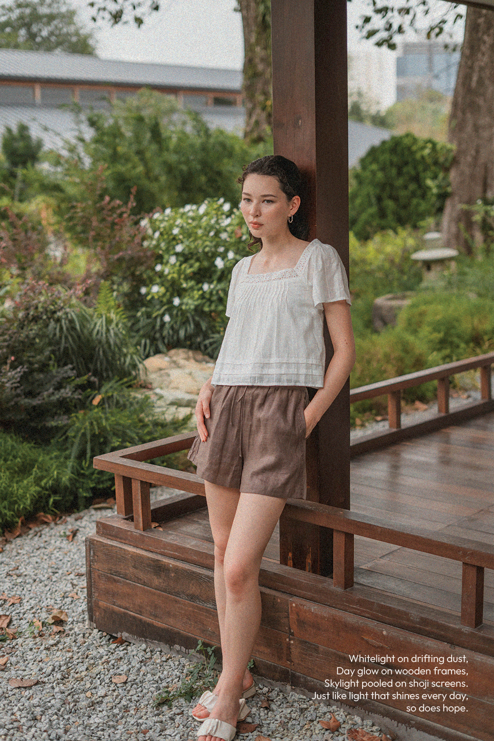 Linen Relaxed Shorts (Wood)