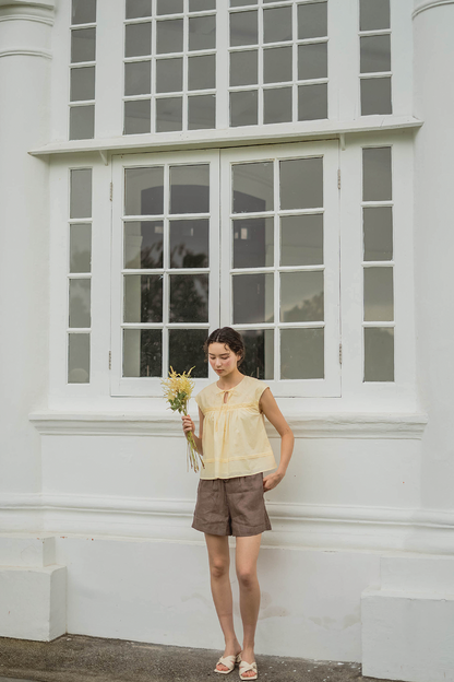 Meadows Broderie Relaxed Blouse (Daylight)